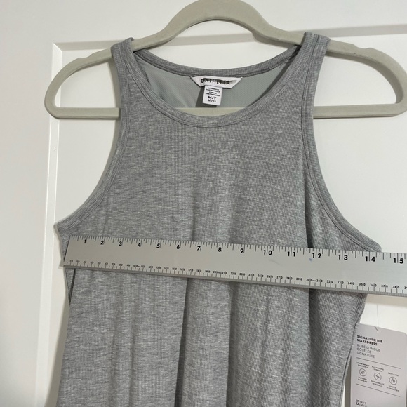 Athleta Signature Ribbed Maxi Dress Grey Medium Tall - Picture 6 of 9